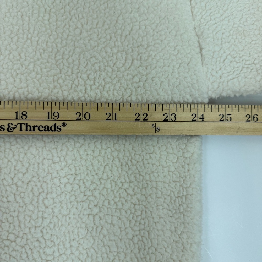 Madewell Sherpa Fleece Hoodie Pullover Bubble Sleeve M Cream Ivory Cozy Casual - Picture 9 of 11